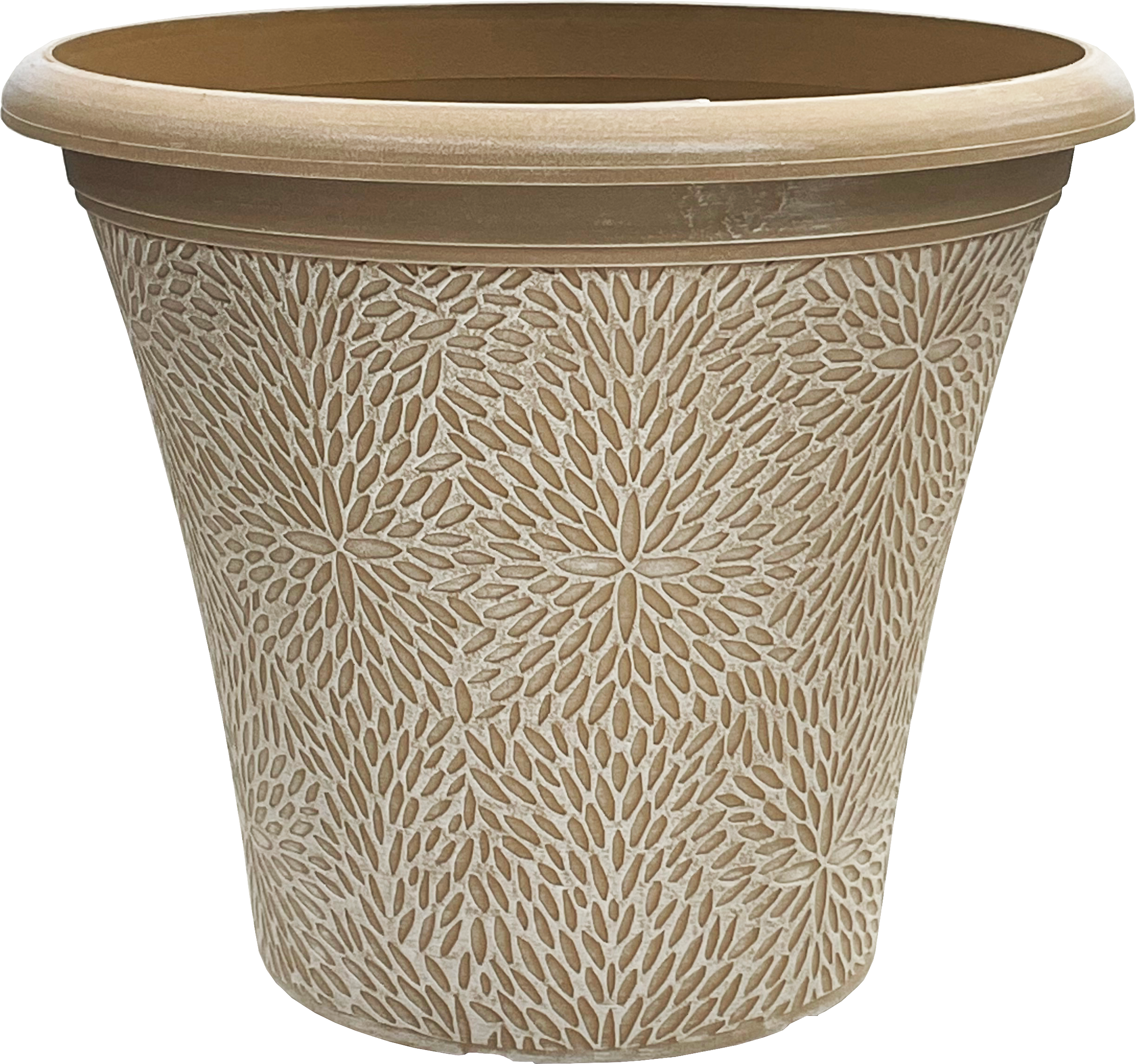 13 Inch Oasis Planter Powdered Ginger - 18 per case - Decorative Planters